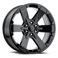 Factory Reproductions FR 45 GMC Dual Six Star Replica GB 22x9 +24 6x139.7mm 78.1mm Gloss Black