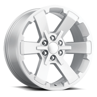 Factory Reproductions FR 45 GMC Dual Six Star Replica SL 24x10 +30 6x139.7mm 78.1mm Gloss Silver