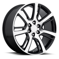 Factory Reproductions FR 48 2015 Cadillac Escalade Replica GBM 24x10 +31 6x139.7mm 78.1mm Gloss Black Machined Face
