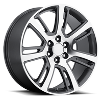 Factory Reproductions FR 48 2015 Cadillac Escalade Replica GY 24x10 +31 6x139.7mm 78.1mm Gloss Grey Machined Face