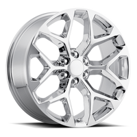 Factory Reproductions FR 59 Chevrolet Snowflake Replica CH 24x10 +24 6x139.7mm 78.1mm Chrome