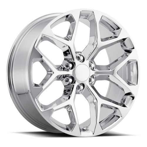 Factory Reproductions FR 59 Chevrolet Snowflake Replica CH 24x10 +24 6x139.7mm 78.1mm Chrome