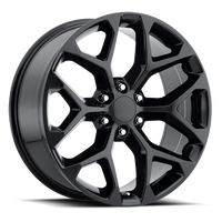 Factory Reproductions FR 59 Chevrolet Snowflake Replica GB 24x10 +30 6x139.7mm 78.1mm Gloss Black