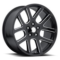 Factory Reproductions FR 60 Ram Truck SRT10 Replica GB-M 20x9 +25 5x139.7mm 77.8mm Gloss Black Milled Ball