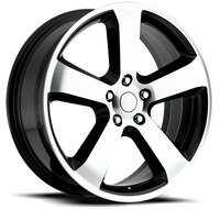 Factory Reproductions FR 61 Dodge Charger SRT8 Replica GBM 22x10 +18 5x115mm 71.5mm Gloss Black Machined Face