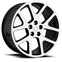 Factory Reproductions FR 64 Jeep Viper GBM 20x9 +35 5x127mm 71.5mm Gloss Black Machined Face