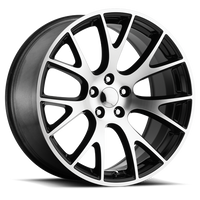 Factory Reproductions FR 70 Dodge Hellcat Replica GBM 20x9.5 +15 5x115mm 71.5mm Gloss Black Machined Face