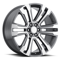 Factory Reproductions FR 72 2017 GMC Denali Replica GY 22x9 +24 6x139.7mm 78.1mm Gloss Grey Machined Face