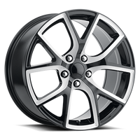 Factory Reproductions FR 75 Jeep Trackhawk Replica GB-M 20x10 +50 5x127mm 71.5mm Gloss Black Milled Ball