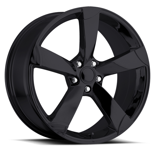 Factory Reproductions FR 85 Audi AU5 Replica GB 19x8.5 +35 5x112mm 66.6mm Gloss Black