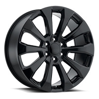 Factory Reproductions FR 92 2019 GM Silverado High Country Replica GB 22x9 +28 6x139.7mm 78.1mm Gloss Black