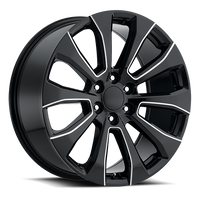 Factory Reproductions FR 92 2019 GM Silverado High Country Replica GB-M 22x9 +28 6x139.7mm 78.1mm Gloss Black Milled Ball