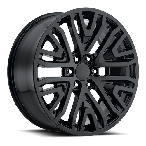 Factory Reproductions FR 93 GMC Mesh Split 6 Spk Replica GB 22x9 +28 6x139.7mm 78.1mm Gloss Black
