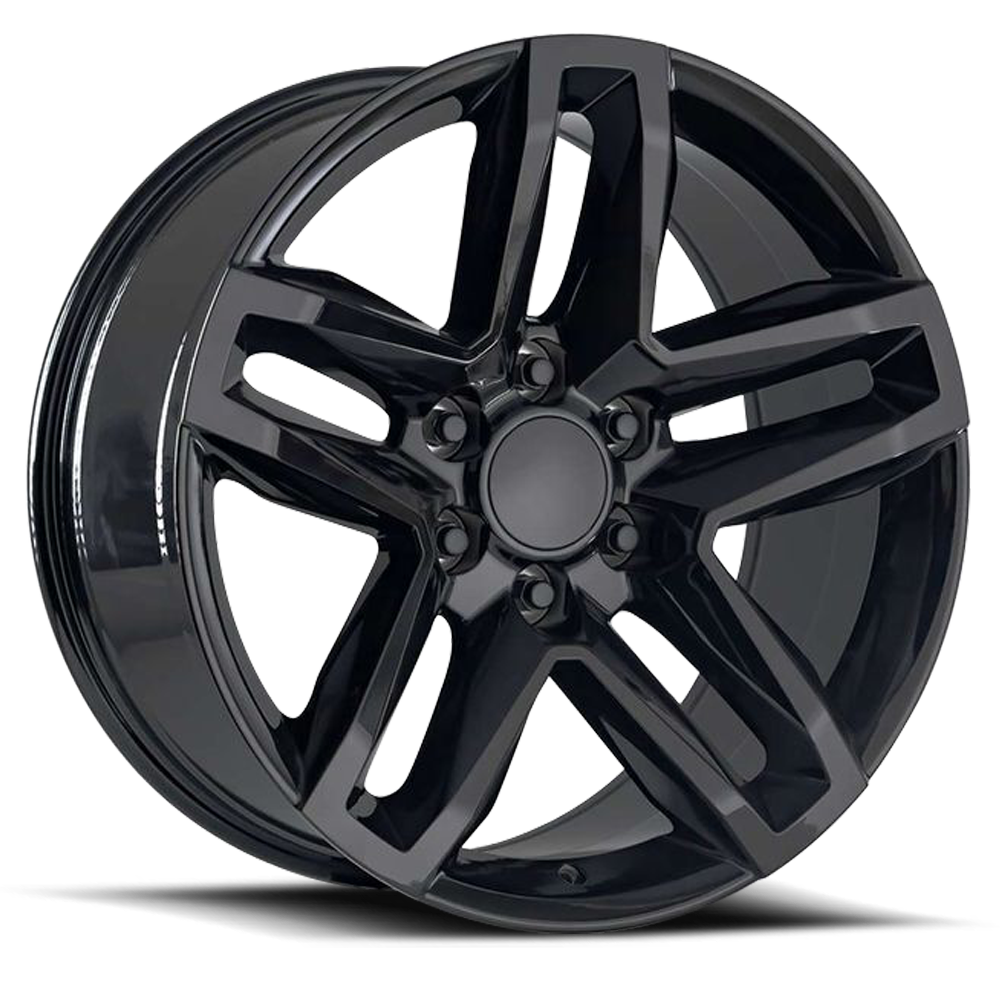 Factory Reproductions FR 94 Cheverolet Silverado Z71 Split 5 Replica GB 20x9 +15 6x139.7mm 78.1mm Gloss Black