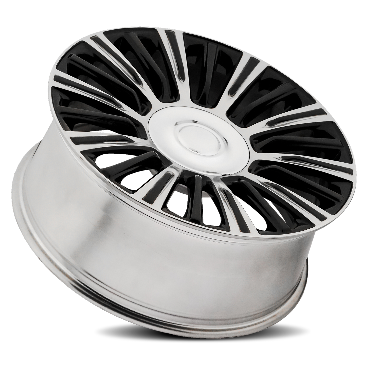 Factory Reproductions FR 91 2021 Escalade Platinum Replica GBP 22x9 +28 6x139.7mm 78.1mm Gloss Black Polished Accent