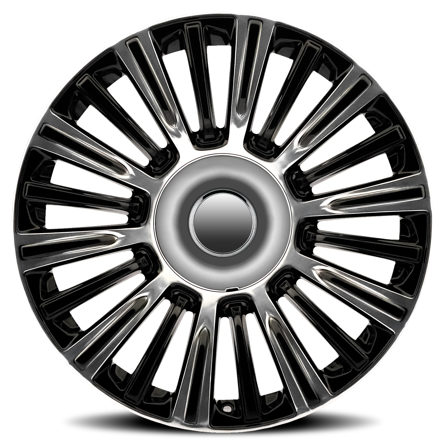 Factory Reproductions FR 91 2021 Escalade Platinum Replica GBP 22x9 +28 6x139.7mm 78.1mm Gloss Black Polished Accent