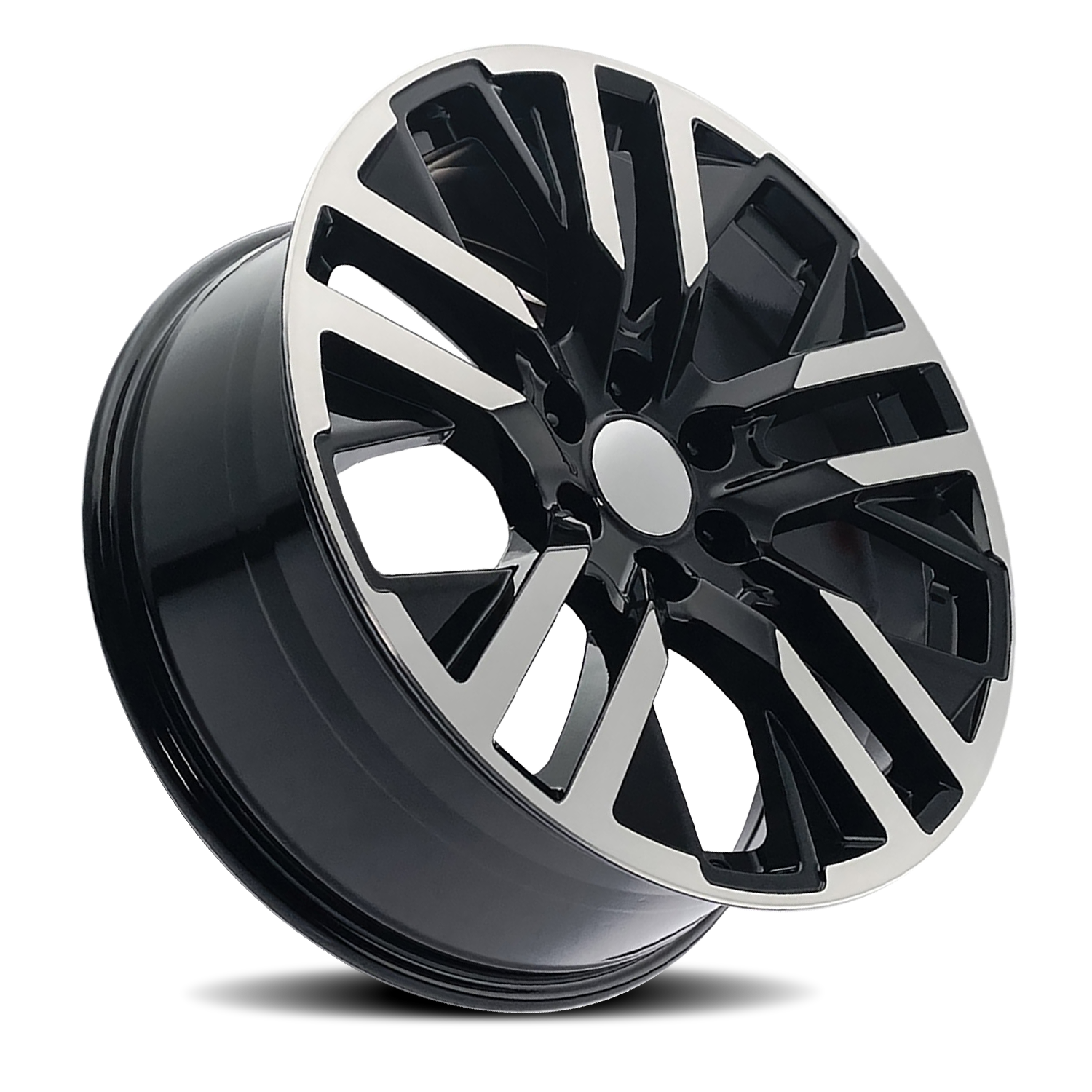 Factory Reproductions FR 96 GMC Carbonpro Replica GBM 24x10 +31 6x139.7mm 78.1mm Gloss Black Machined Face