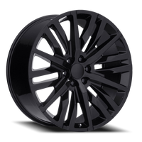 Factory Reproductions FR 97 GM Split 6 Spoke Replica GB 20x9 +28 6x139.7mm 78.1mm Gloss Black