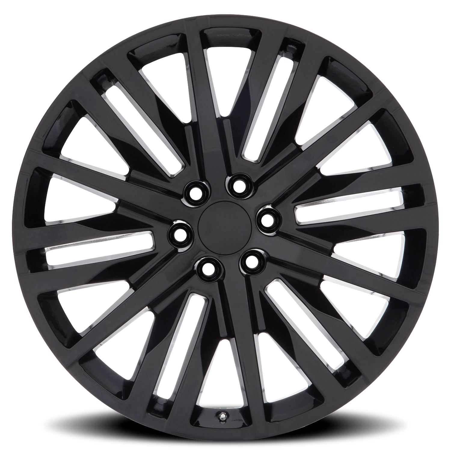 Factory Reproductions FR 97 GM Split 6 Spoke Replica GB 20x9 +28 6x139.7mm 78.1mm Gloss Black