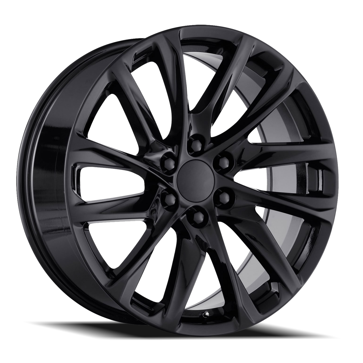 Factory Reproductions FR 98 Escalade 12 Spoke Replica GB 22x9 +28 6x139.7mm 78.1mm Gloss Black