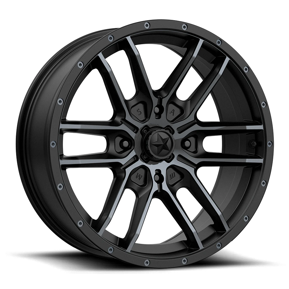 MSA Fang 20x7" 4x156mm 132mm CB +10mm Satin Black Titanium Tint
