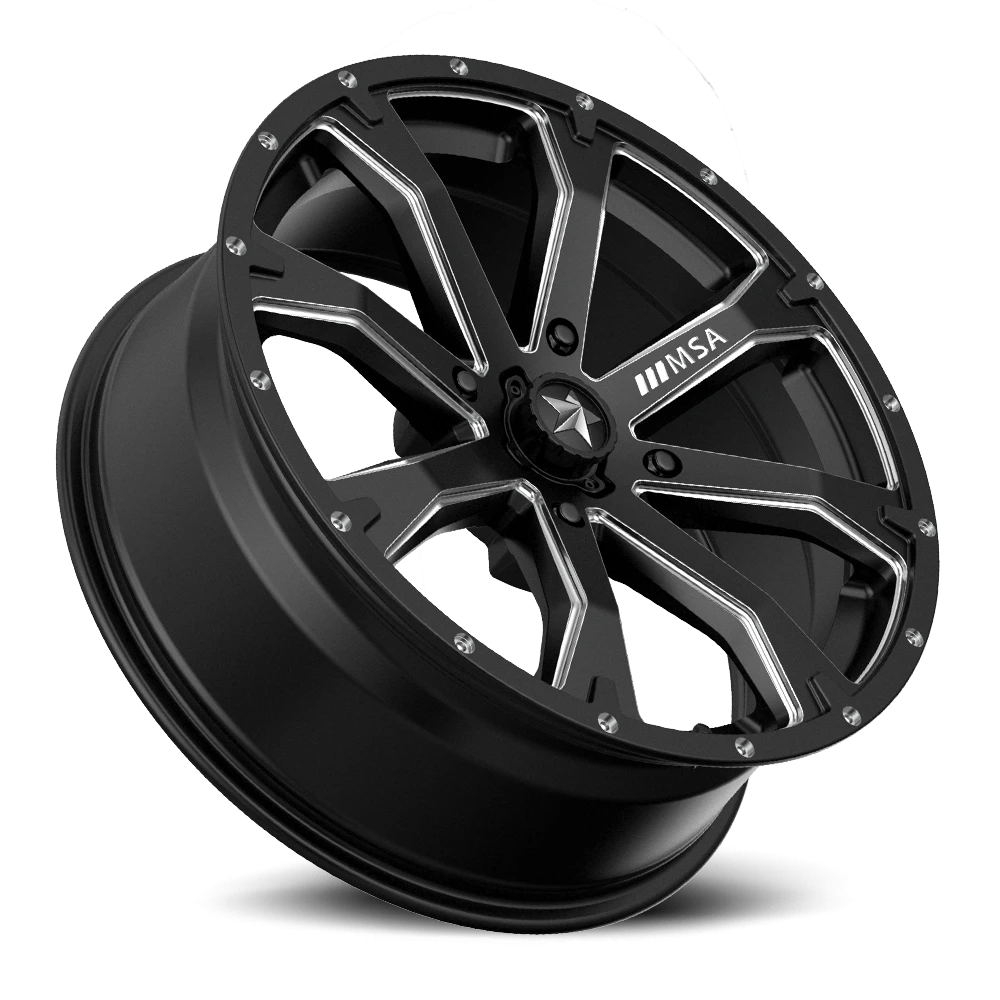 MSA Fang 20x7" 4x156mm 132mm CB +10mm Satin Black Titanium Tint