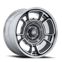 US Mags Flagstaff 22x10.5 +12 5x127mm 78.1mm Anthracite Machined Face-Chrome Lip
