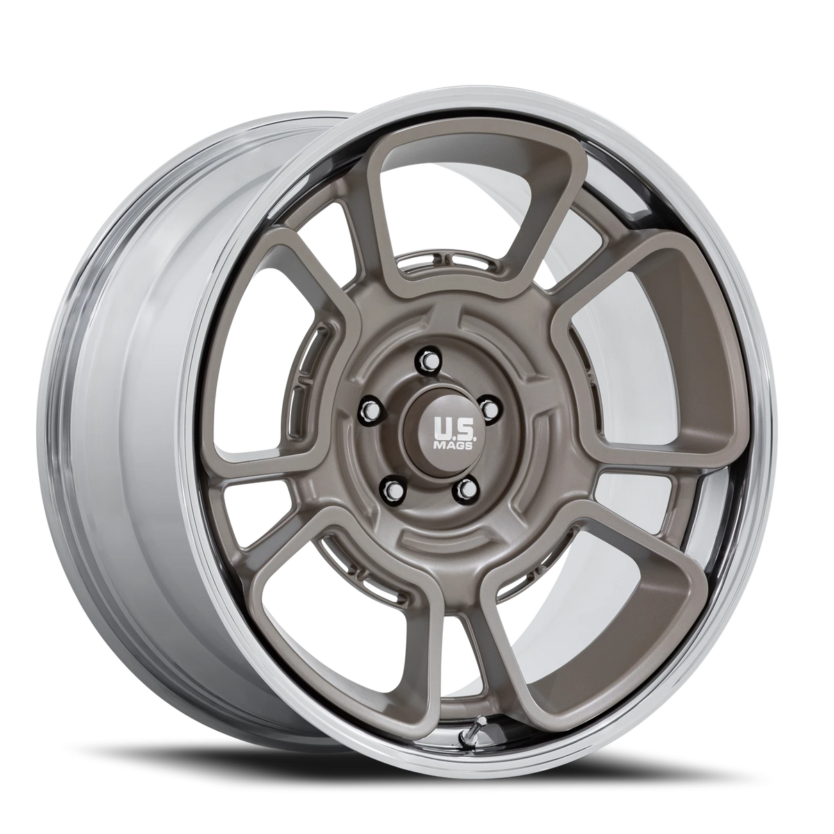US Mags Flagstaff 22x10.5 +0 5x127mm 78.1mm Pewter Chrome Lip