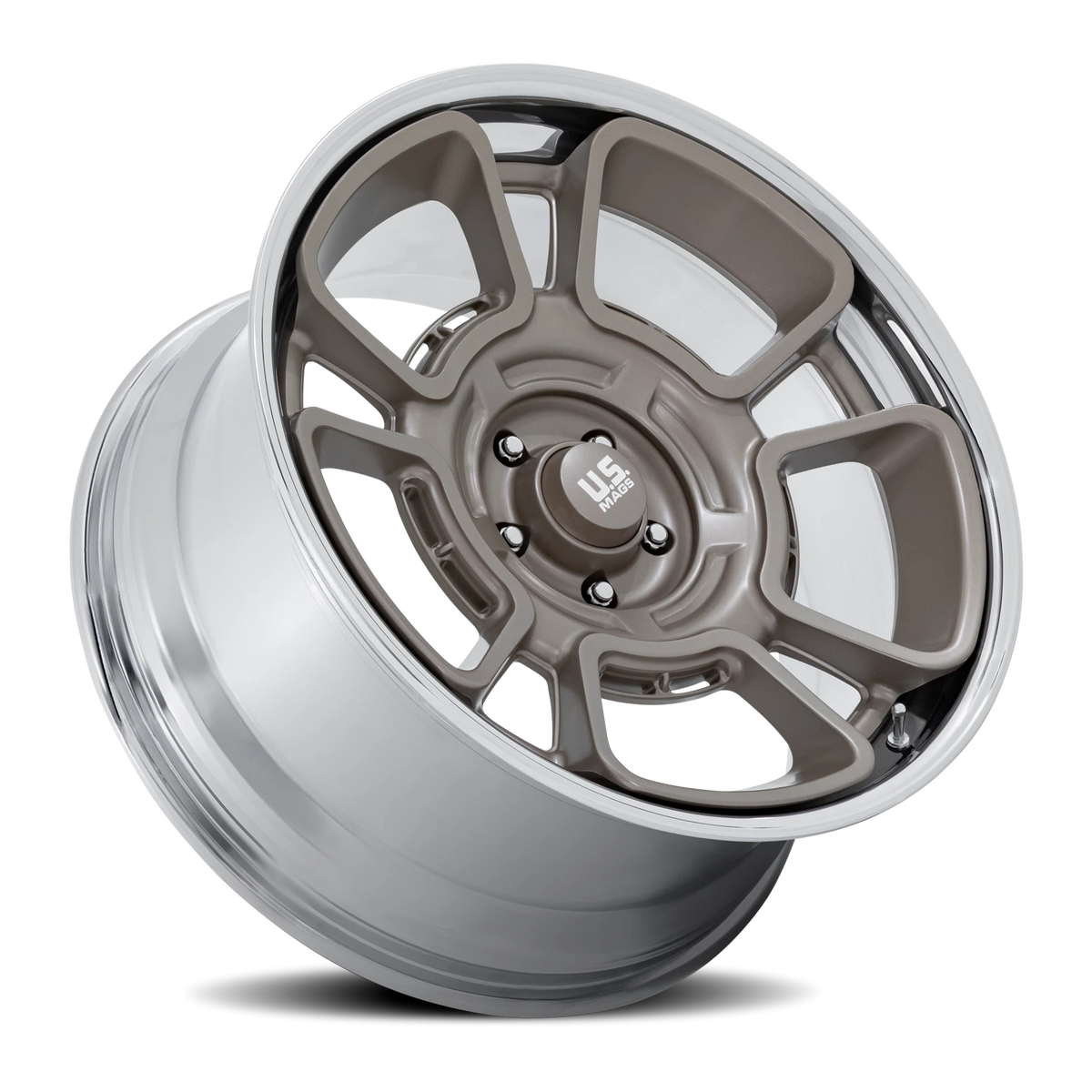 US Mags Flagstaff 22x10.5 +0 5x127mm 78.1mm Pewter Chrome Lip