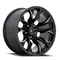 Fuel Flame 5 20x10" 5x127mm 71.5mm CB -18mm Gloss Black Milled