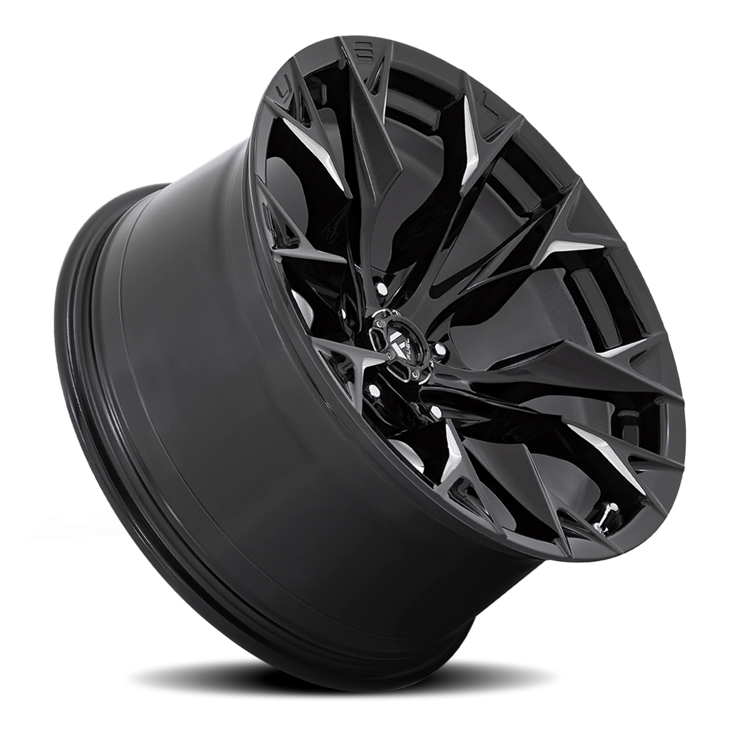 Fuel Flame 5 20x10" 5x139.7mm 78.1mm CB -18mm Gloss Black Milled