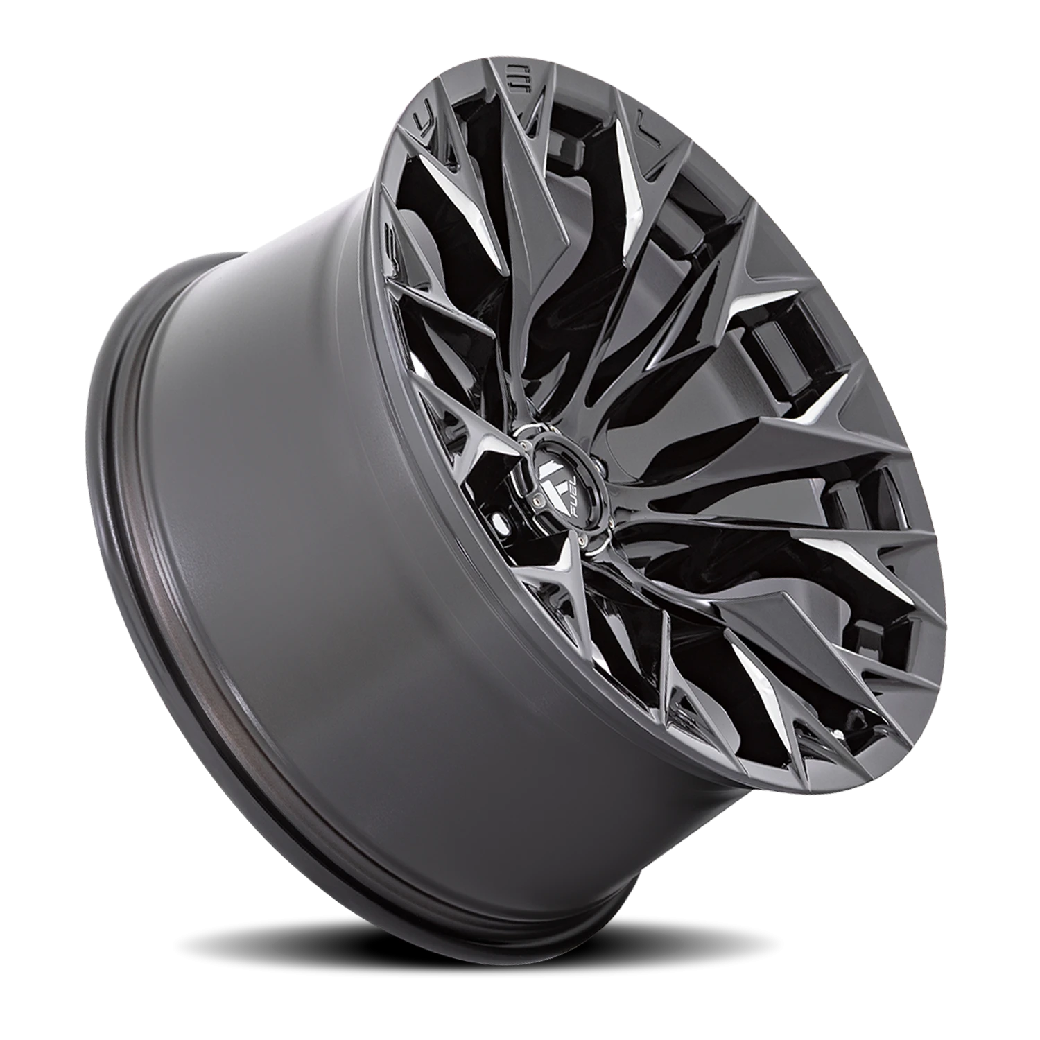Fuel Flame 6 22x10" 6x135mm 87.1mm CB -18mm Gloss Black Milled