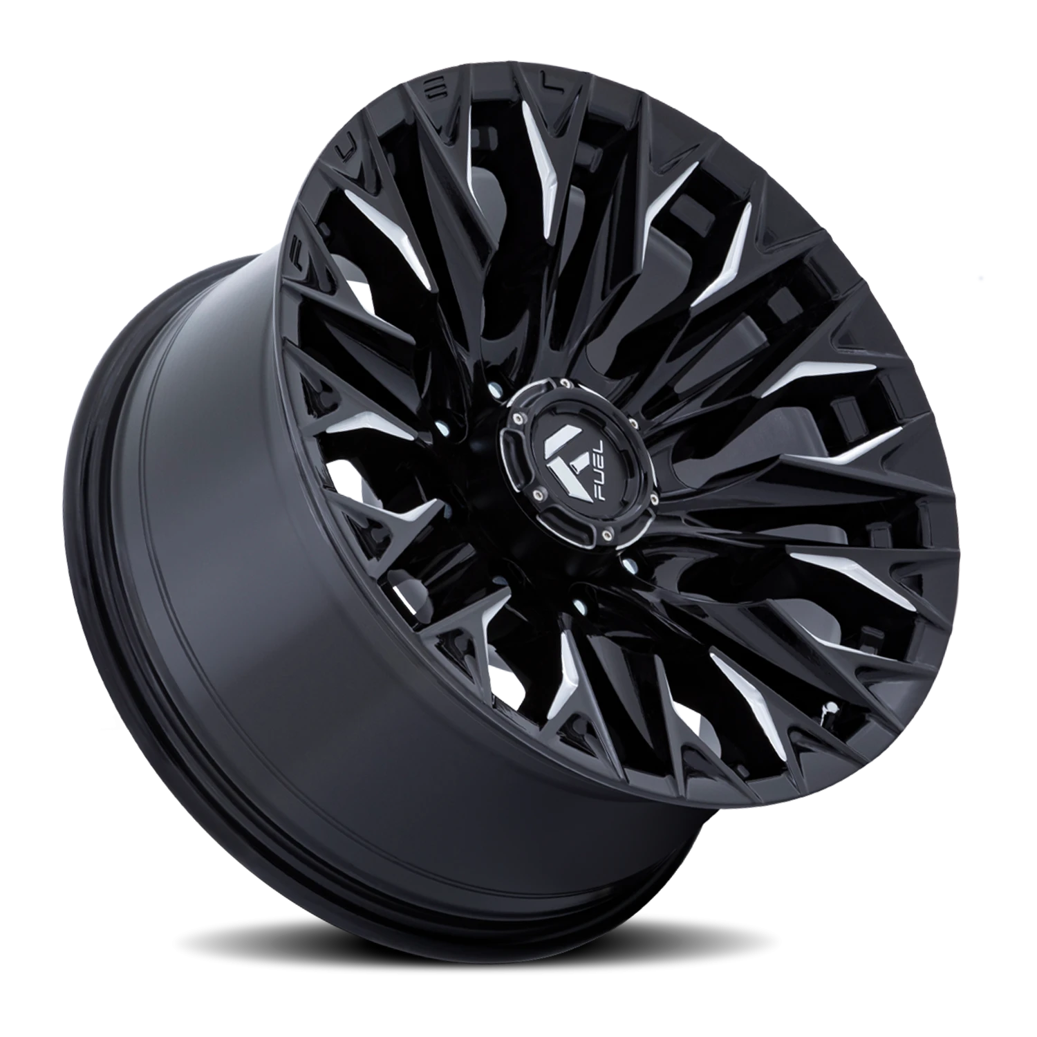 Fuel Flame 8 20x9" 8x170mm 125.1mm CB +20mm Gloss Black Milled