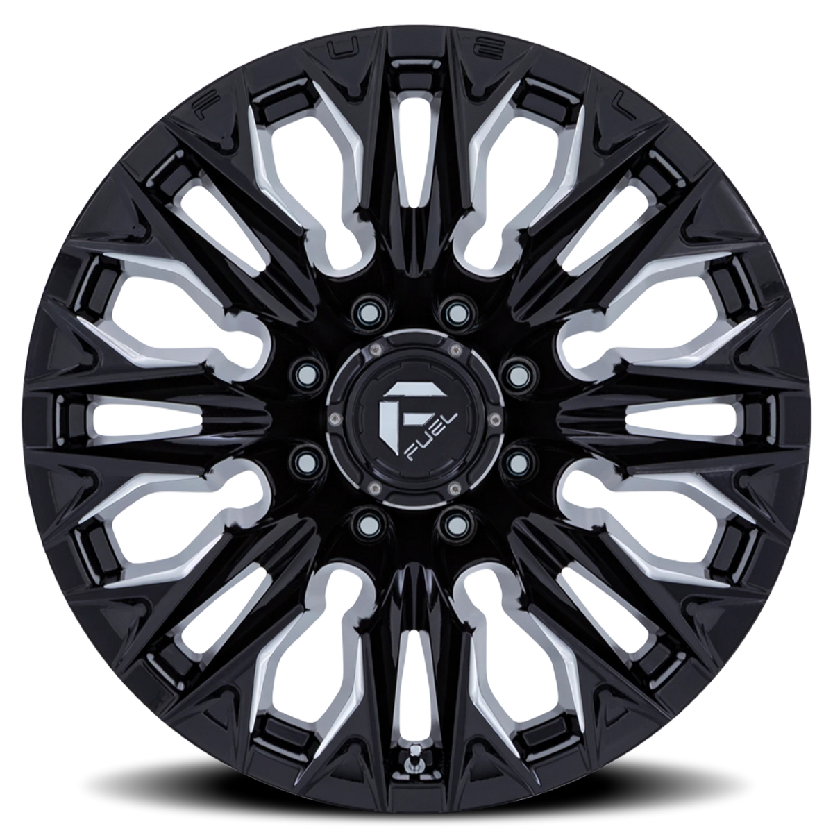 Fuel Flame 8 20x9 +20 8x165.1mm 125.1mm Gloss Black Milled