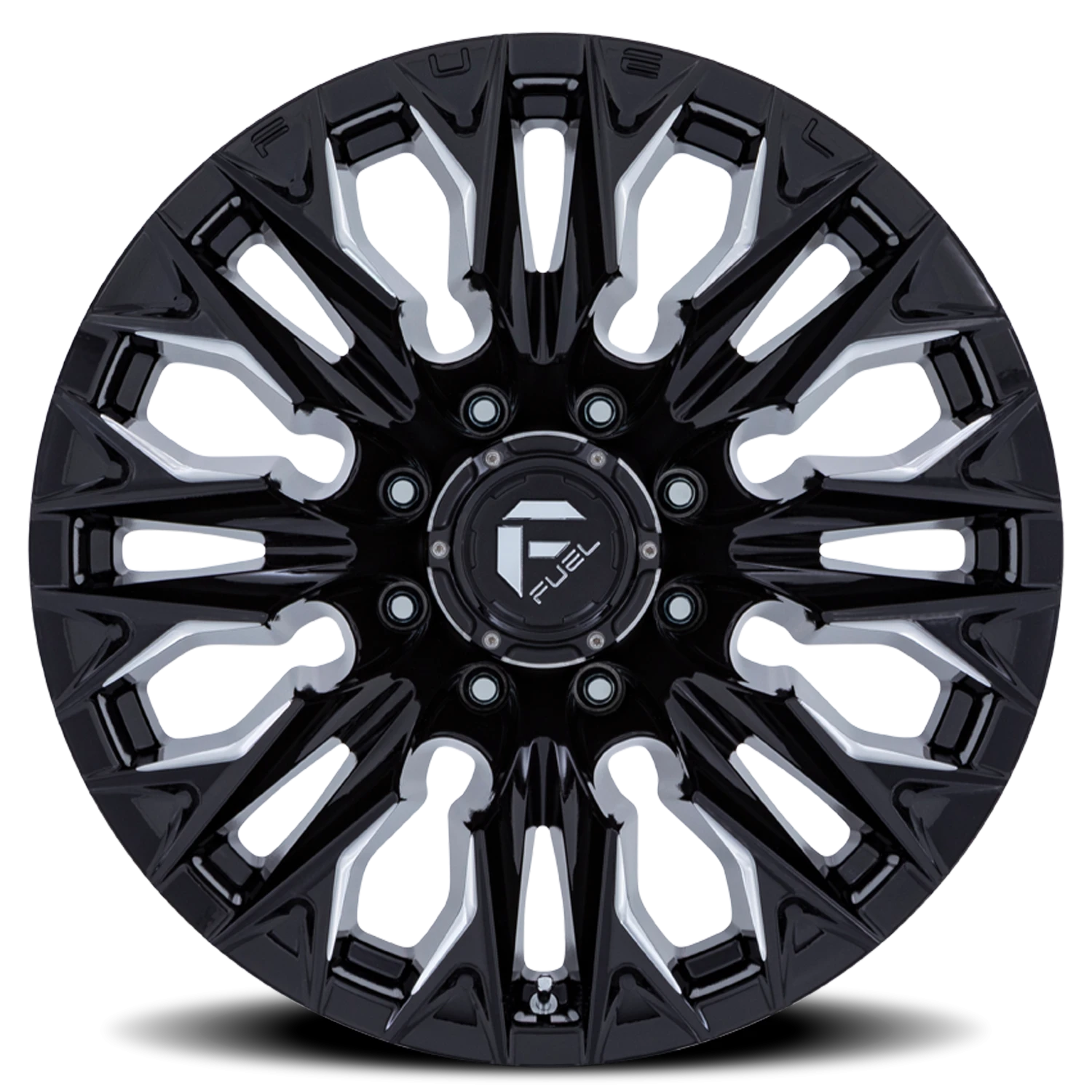 Fuel Flame 8 20x9" 8x170mm 125.1mm CB +20mm Gloss Black Milled