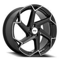 Niche Flash 20x10.5" 5x112mm 66.5mm CB +40mm Gloss Black Brushed