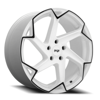 Niche Flash 20x10.5" 5x112mm 66.5mm CB +40mm Gloss White Black