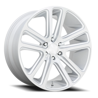 DUB Flex 22x9.5" 5x127mm 78.1mm CB +10mm Gloss Silver Brushed