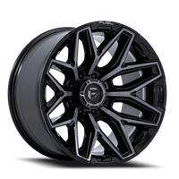 Fuel Flux 8 22x10" 8x170mm 125.1mm CB -18mm Gloss Black Brushed Gray Tint