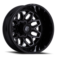 Fuel Flux Dually D875 22x8.25 -201 8x200mm 142mm Gloss Black Double Dark Tint