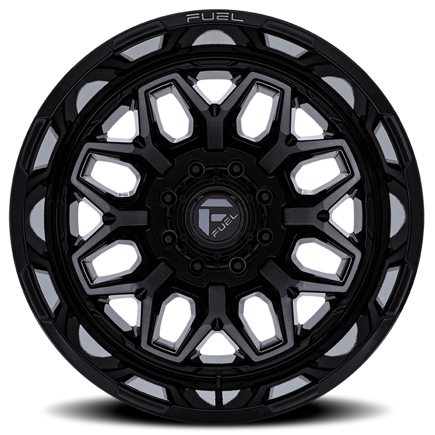 Fuel Flux Dually D875 22x8.25 -201 8x200mm 142mm Gloss Black Double Dark Tint