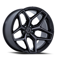 Fuel Flux 5 22x12 -44 5x127mm 71.5mm Gloss Black Brushed Gray Tint