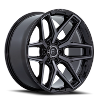 Fuel Flux 6 22x12" 6x135mm 87.1mm CB -44mm Gloss Black Brushed Gray Tint
