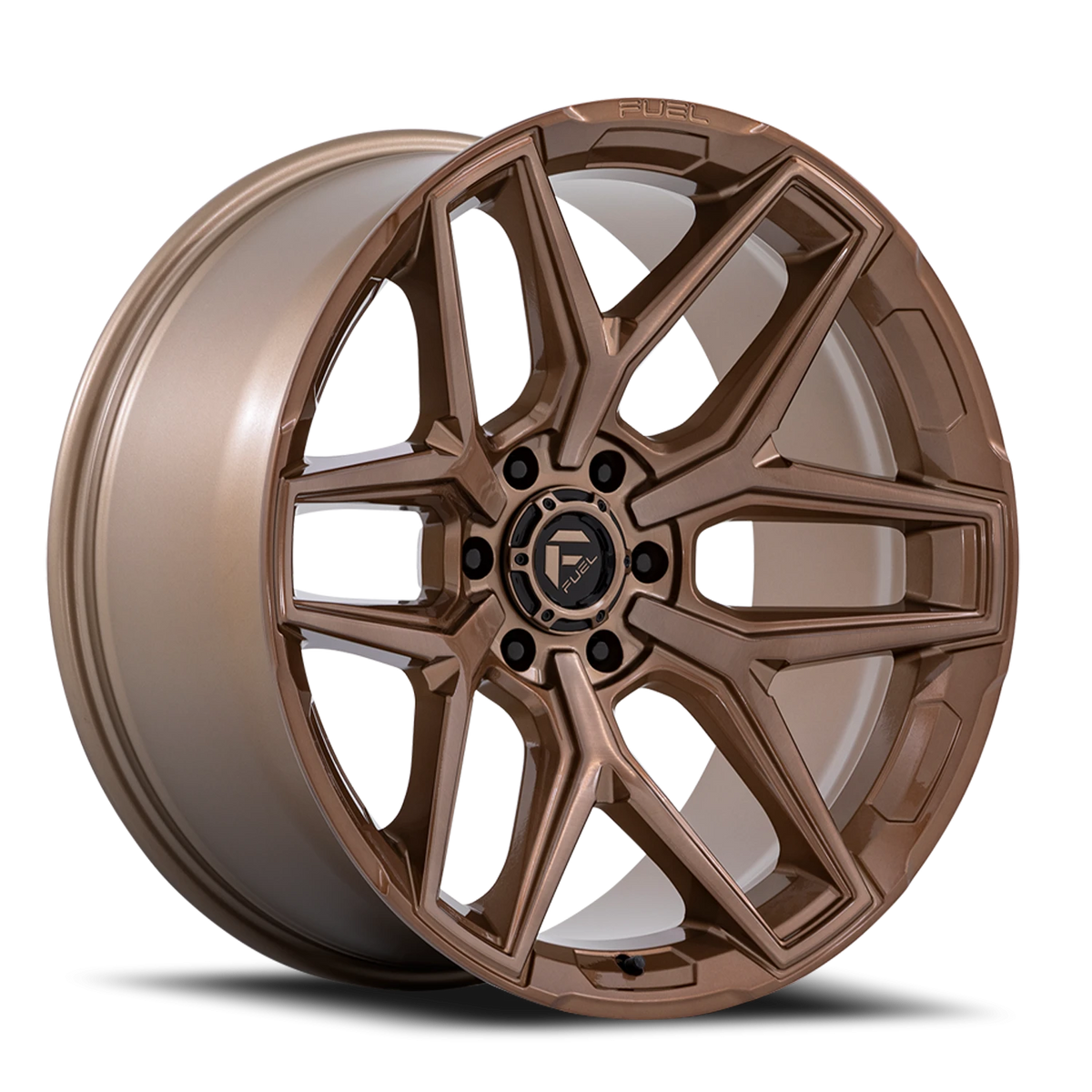 Fuel Flux 6 18x9 +20 6x120mm 66.9mm Platinum Bronze