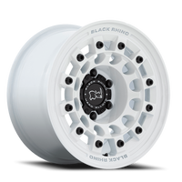 Black Rhino Fuji 17x8" 5x127mm 71.5mm CB +38mm Gloss White