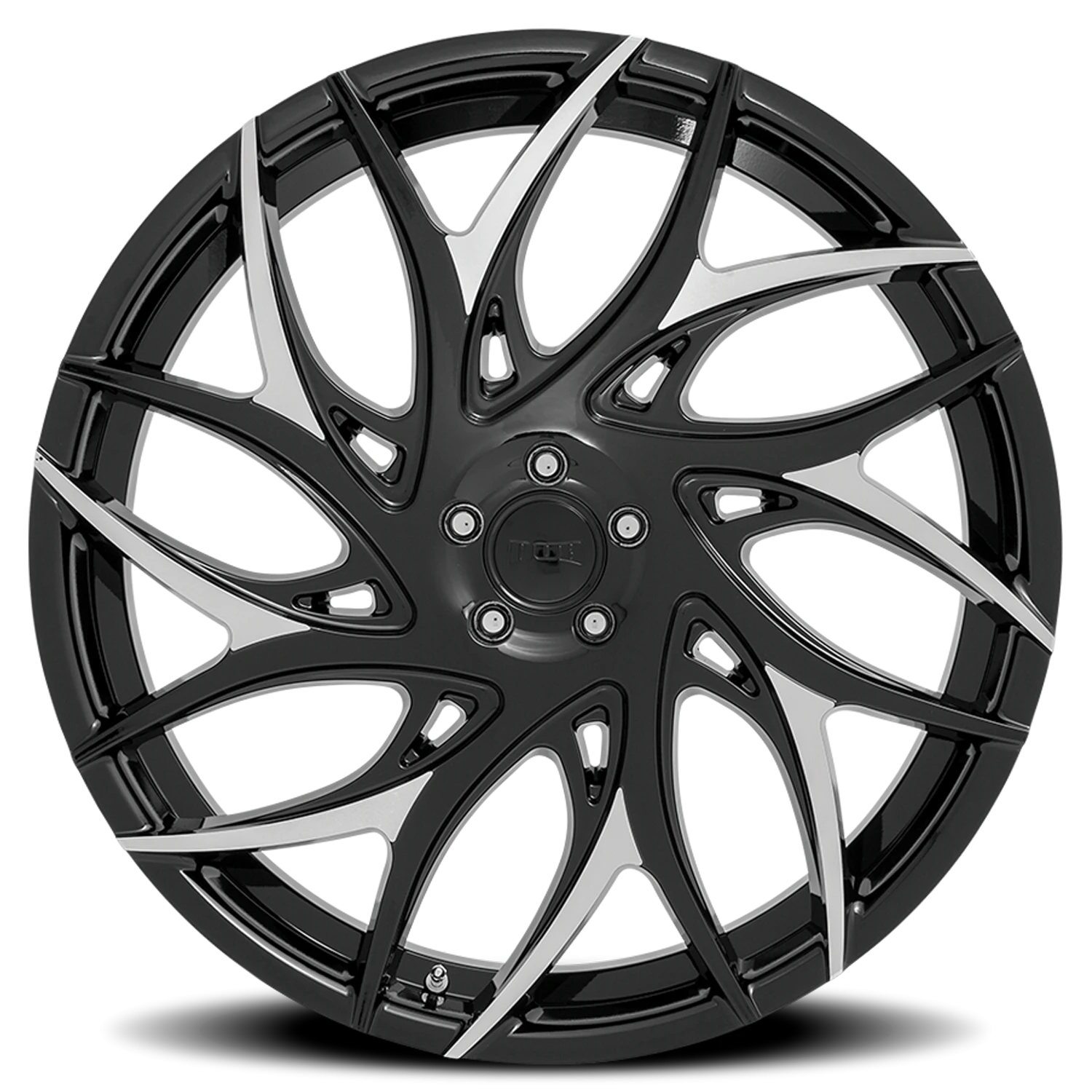 DUB G.O.A.T. 26x10" 6x139.7mm 106.1mm CB +25mm Gloss Black Machined Spokes