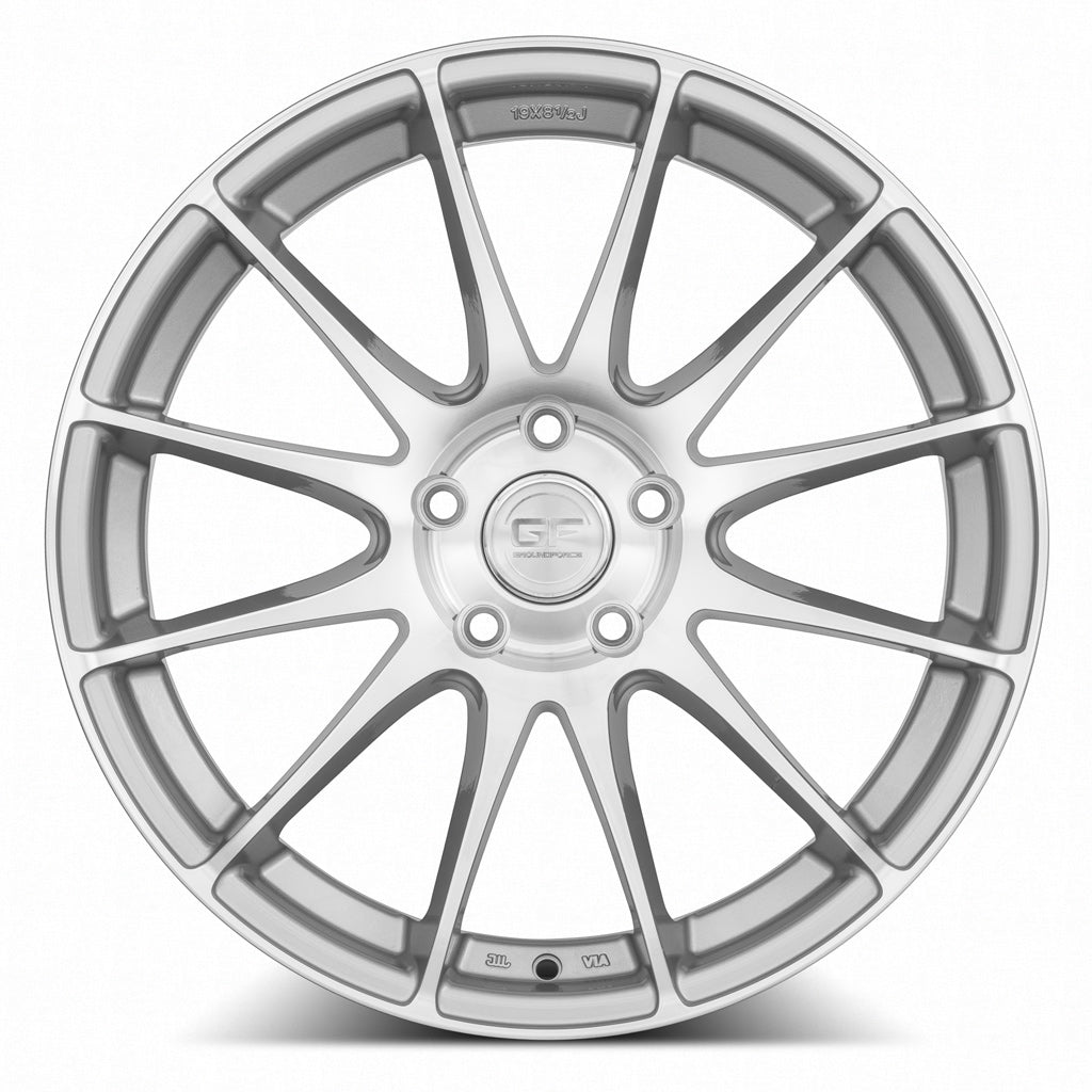 MRR GF6 19x8.5 25 5x112mm 66.6mm Silver Machined Face