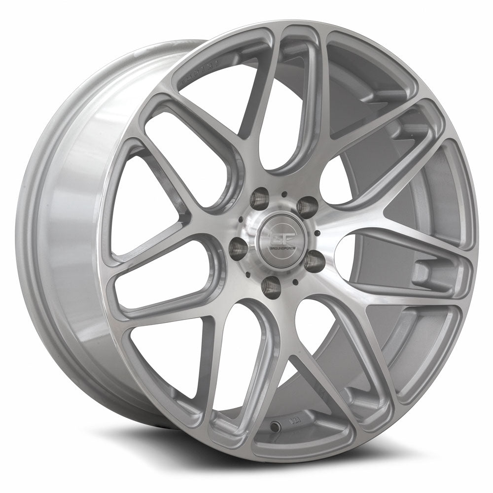 MRR GF9 19x9.5 25 5x112mm 66.6mm Silver Machined Face