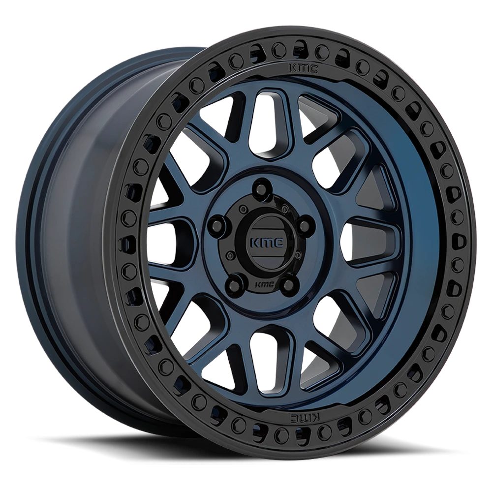 KMC GRS KM549 BL 17x8.5 +0 5x127mm 71.5mm Midnight Blue Gloss Black Lip