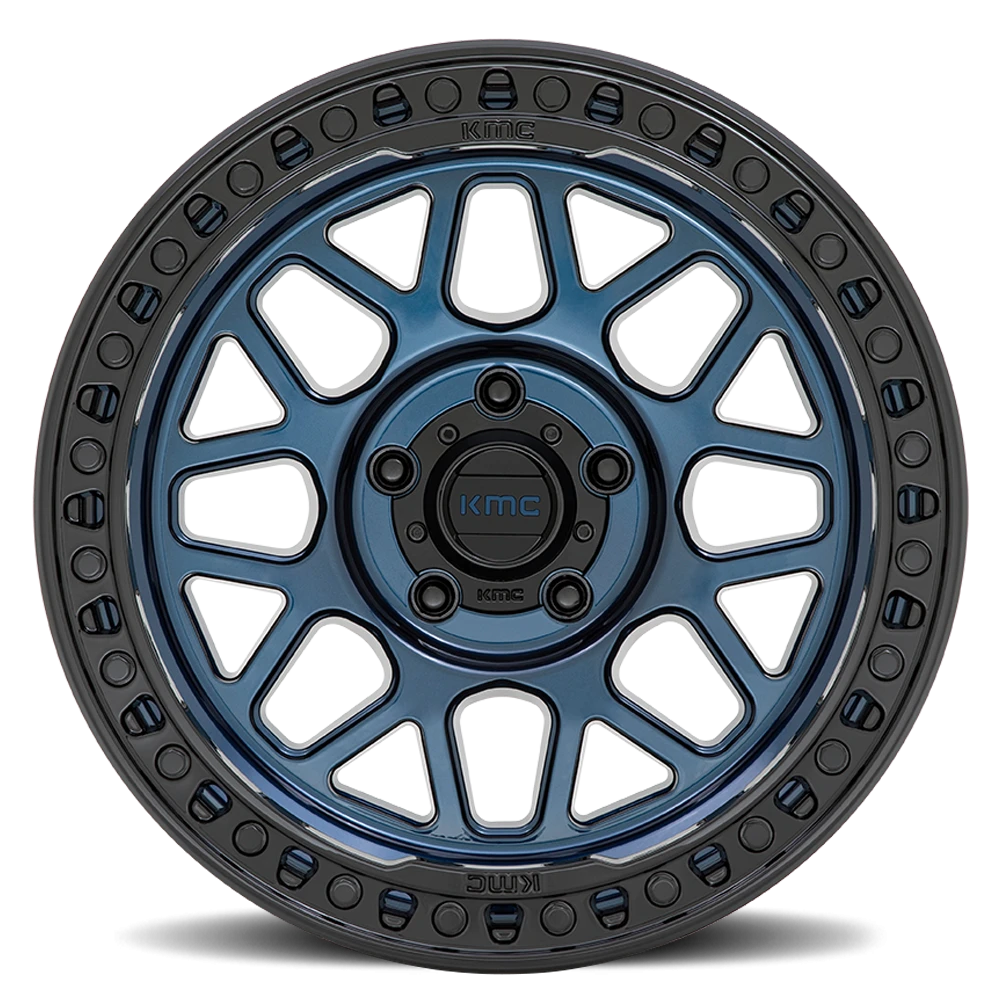 KMC GRS KM549 BL 17x8.5 +0 5x127mm 71.5mm Midnight Blue Gloss Black Lip